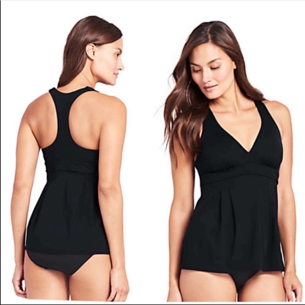 NWOT lands end black  tankini